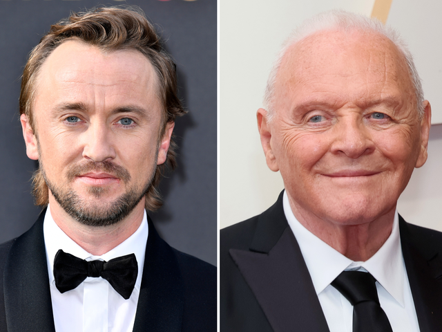 <p>Tom Felton and Anthony Hopkins</p>