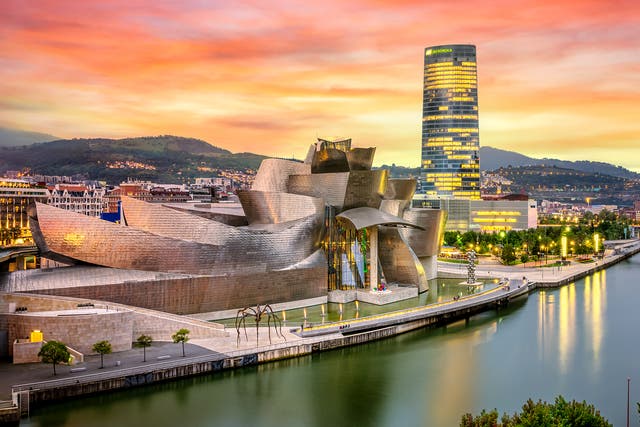 <p>Designed by US architect Frank Gehry, the Bilbao Guggenheim is an extraordinary building</p>