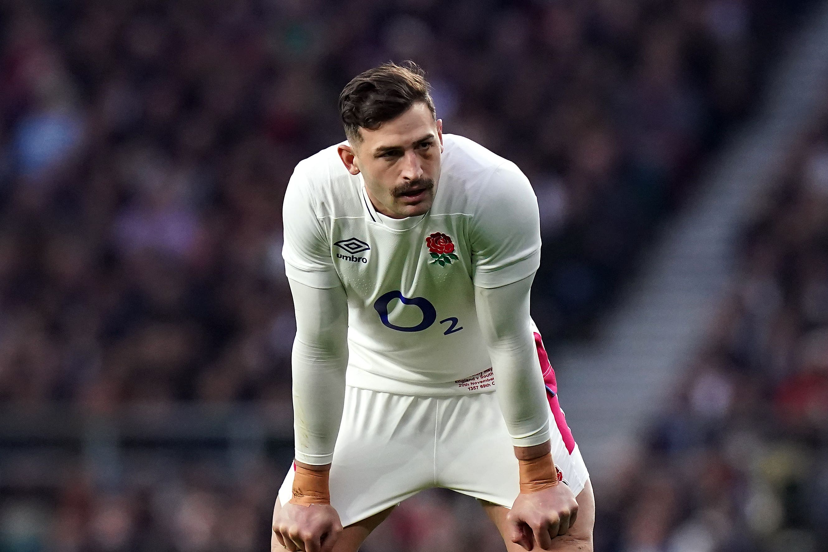 England’s Jonny May suffered a dislocated elbow last month (Adam Davy/PA)