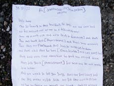 ‘Please help us’: Migrants’ plea in letter thrown over fence at Manston immigration facility