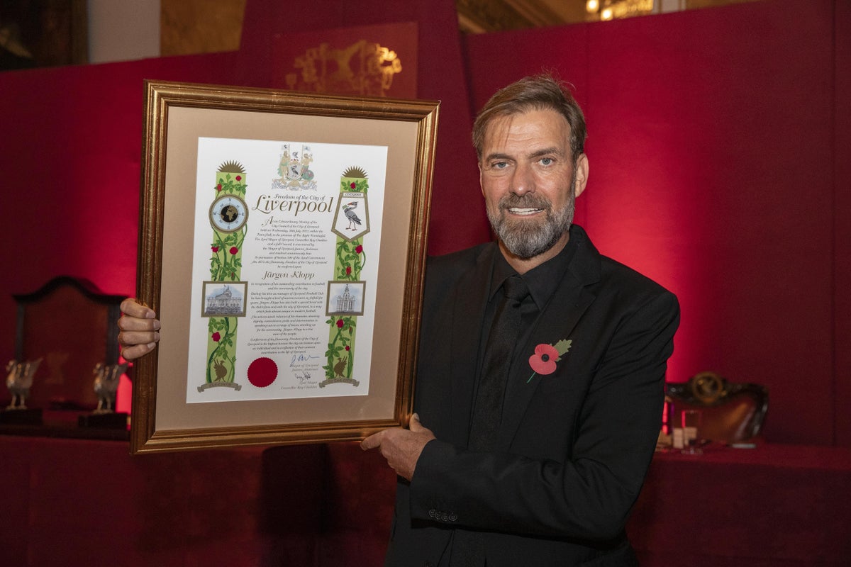 ‘A wow moment’: Jurgen Klopp awarded Freedom of the City of Liverpool