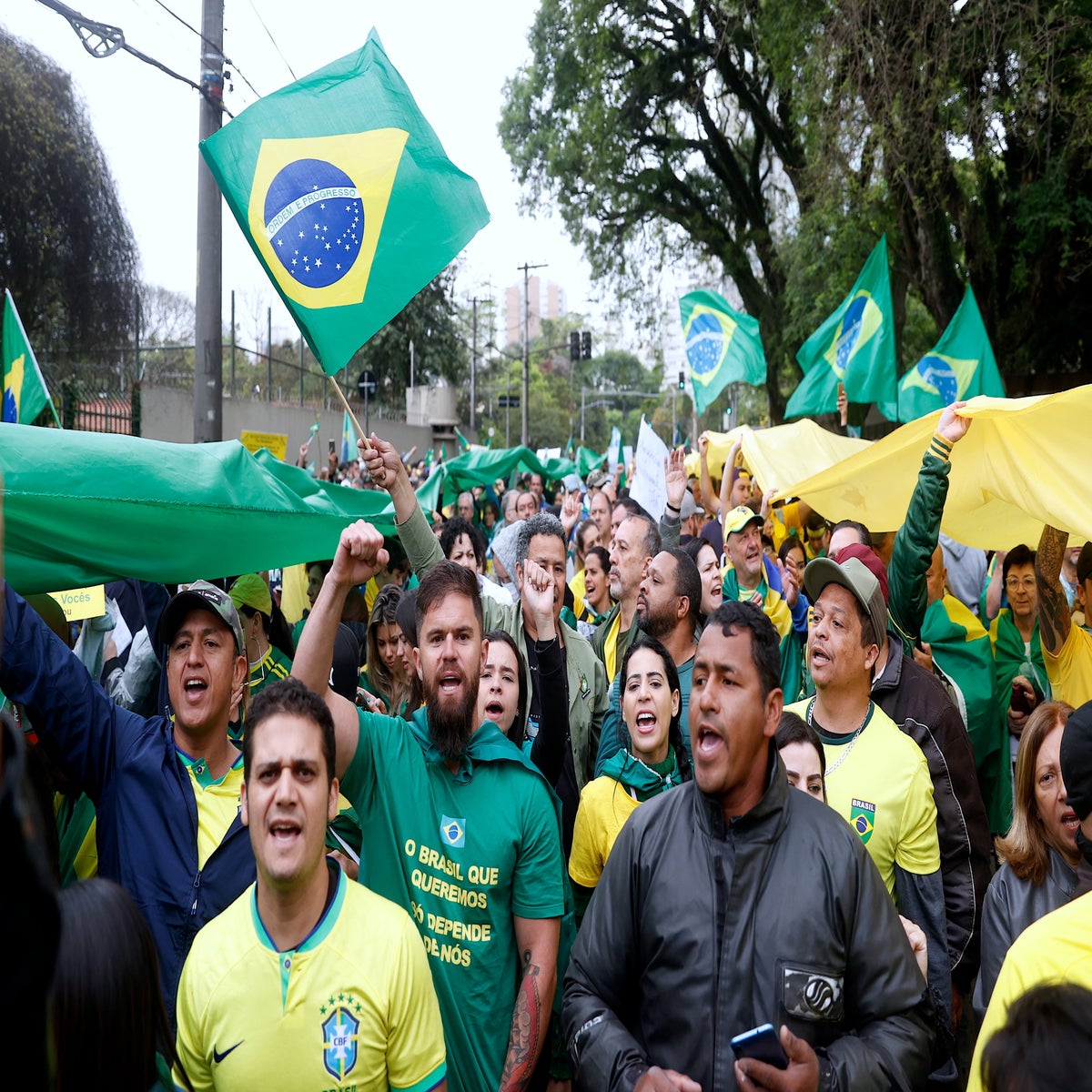 Leftwing Brazilians hope to reclaim football jersey from Bolsonaro