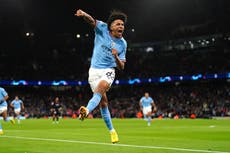 Man City teenager Rico Lewis scores first goal in Champions League win over Sevilla