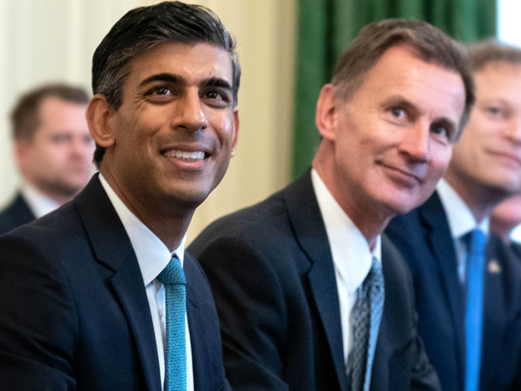Rishi Sunak and his chancellor Jeremy Hunt looking to cut spending to balance the books