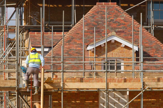 The Rics Construction and Infrastructure Monitor for the last quarter pointed to a drop in the number of firms reporting rising workloads (PA)