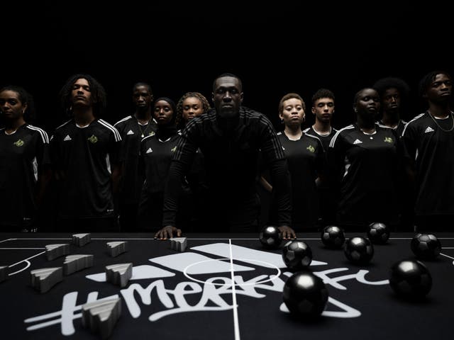 <p>Stormzy has launched Merky FC with Adidas</p>