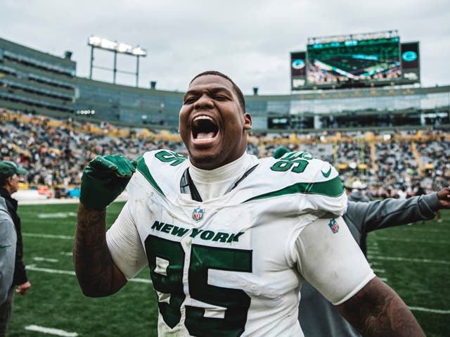 <p>Quinnen Williams in action for the New York Jets</p>