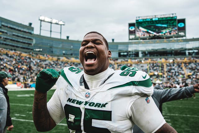 <p>Quinnen Williams in action for the New York Jets</p>