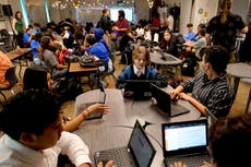 In 1 classroom, 4 teachers manage 135 kids -- and love it