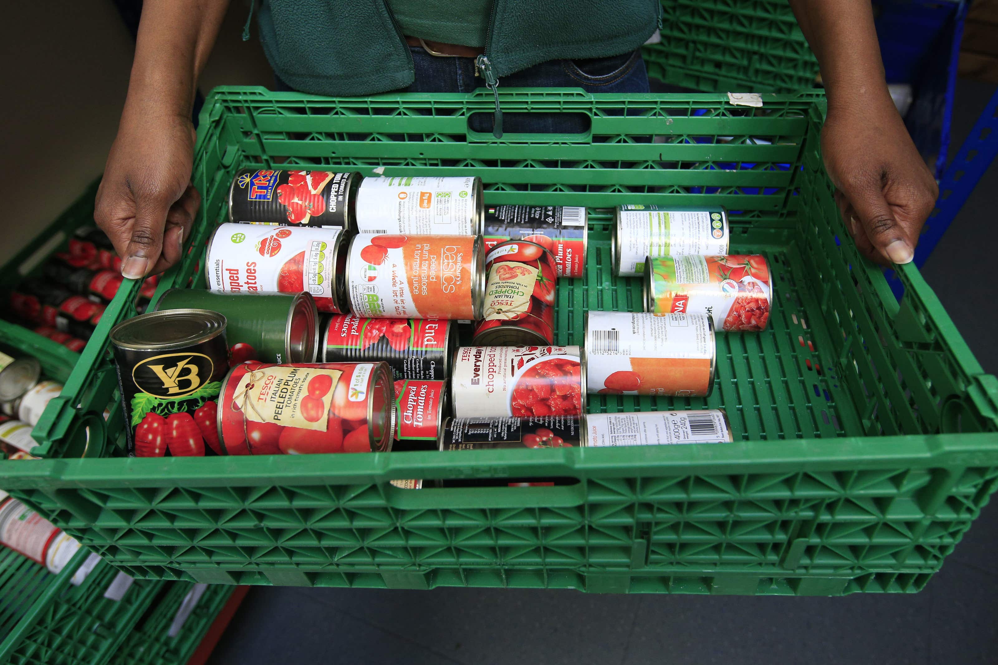 File photo dated 26/04/16 of stocks of food at the Trussell Trust Brent Foodbank.