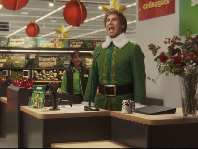 <p>Will Ferrell stars as Buddy the Elf in Asda’s 2022 Christmas advert</p>