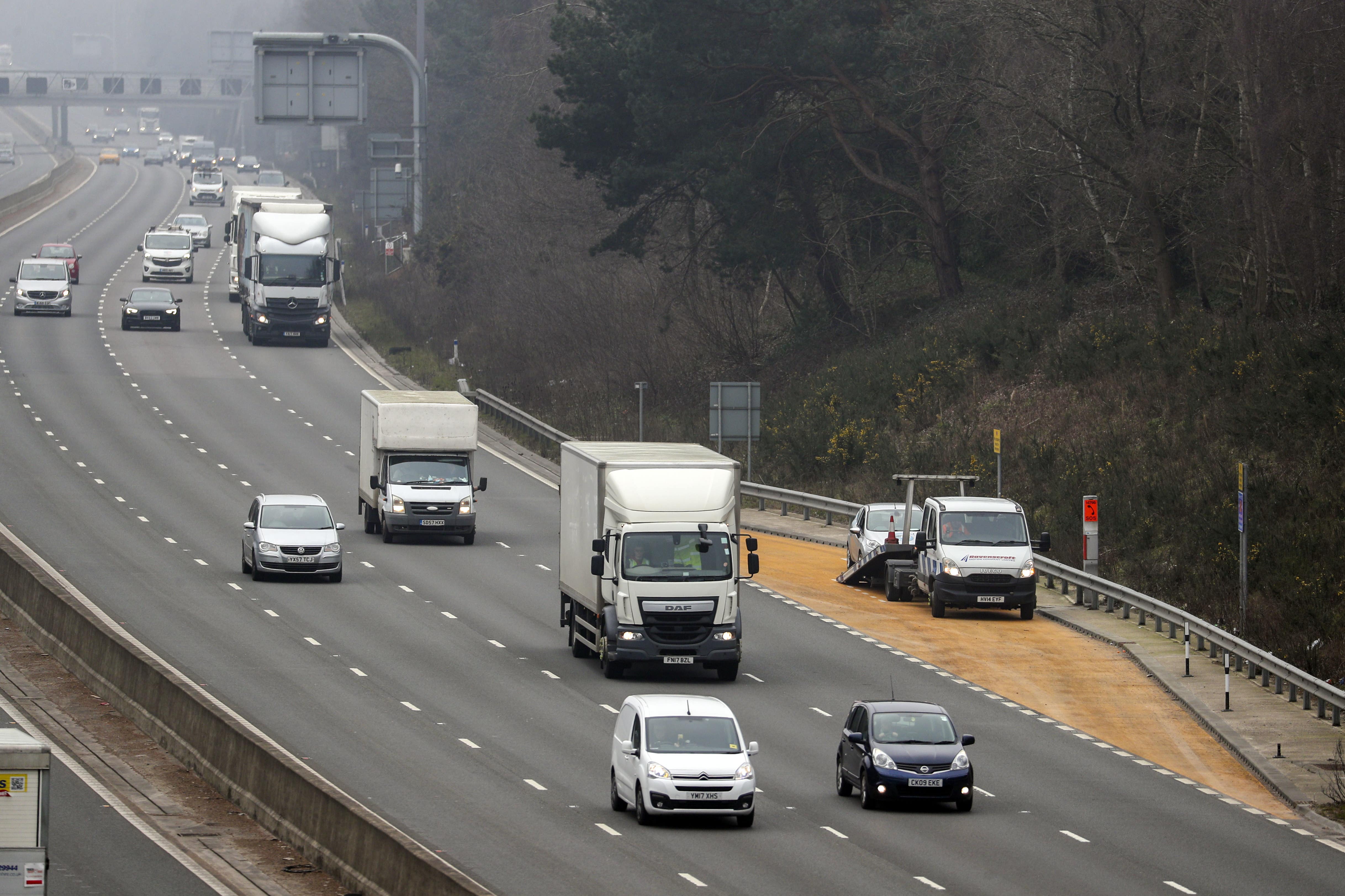 The M3 smart motorway (Steve Parsons/PA)