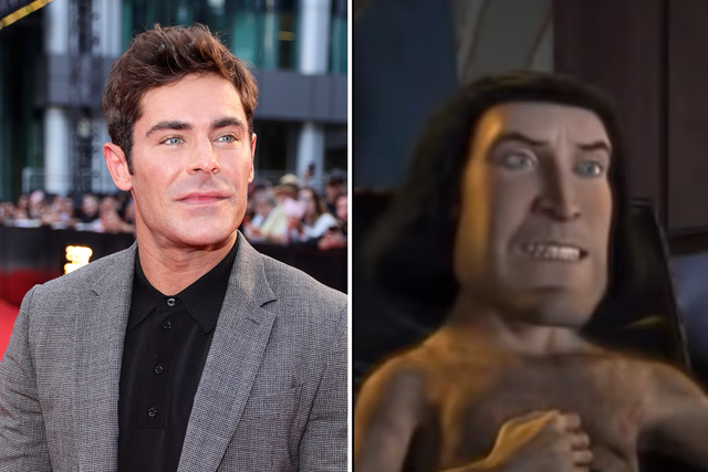 <p>Zac Efron and Lord Farquaad from ‘Shrek’</p>