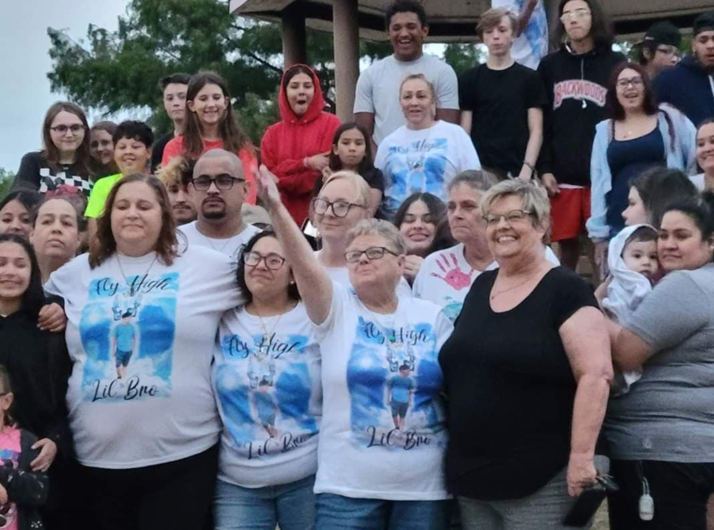 Kaysen’s loved ones during his celebration of life on 7 October, the day he would have turned 14