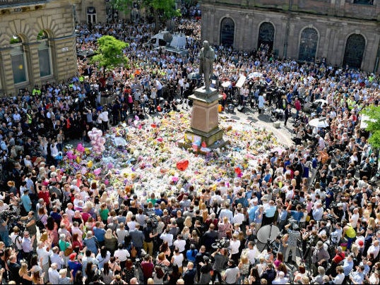 People observed a minute’s silence three days after the attack