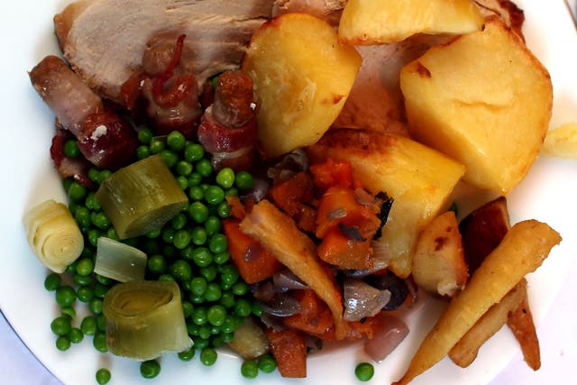 General view of a traditional Christmas dinner (David Davies/PA)