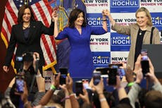 Harris and Clinton rally for under-pressure New York Governor Kathy Hochul: ‘Everything is on the line’