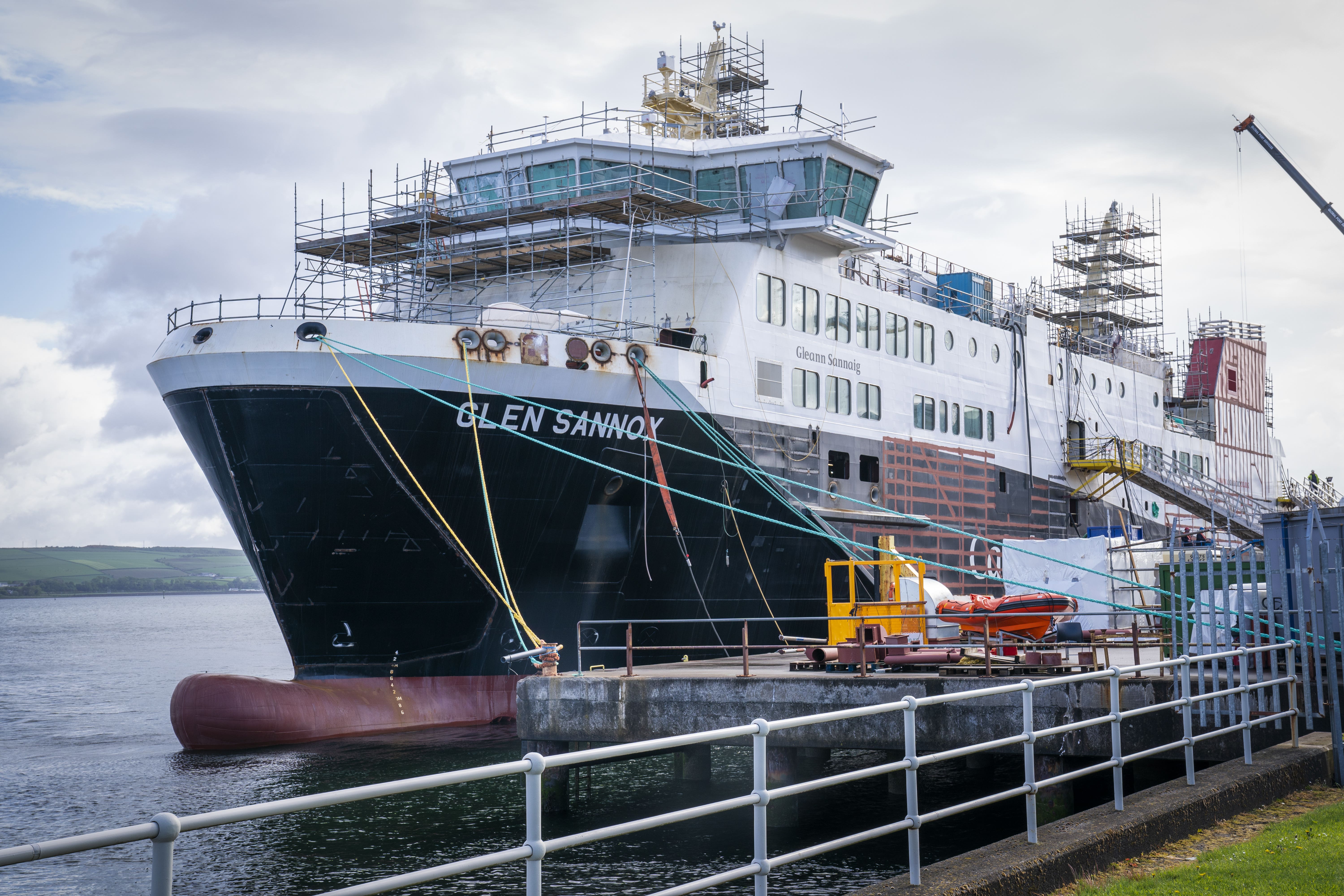 The Glen Sannox remains under construction at Ferguson Marine in Port Glasgow, Inverclyde (Jane Barlow/PA)