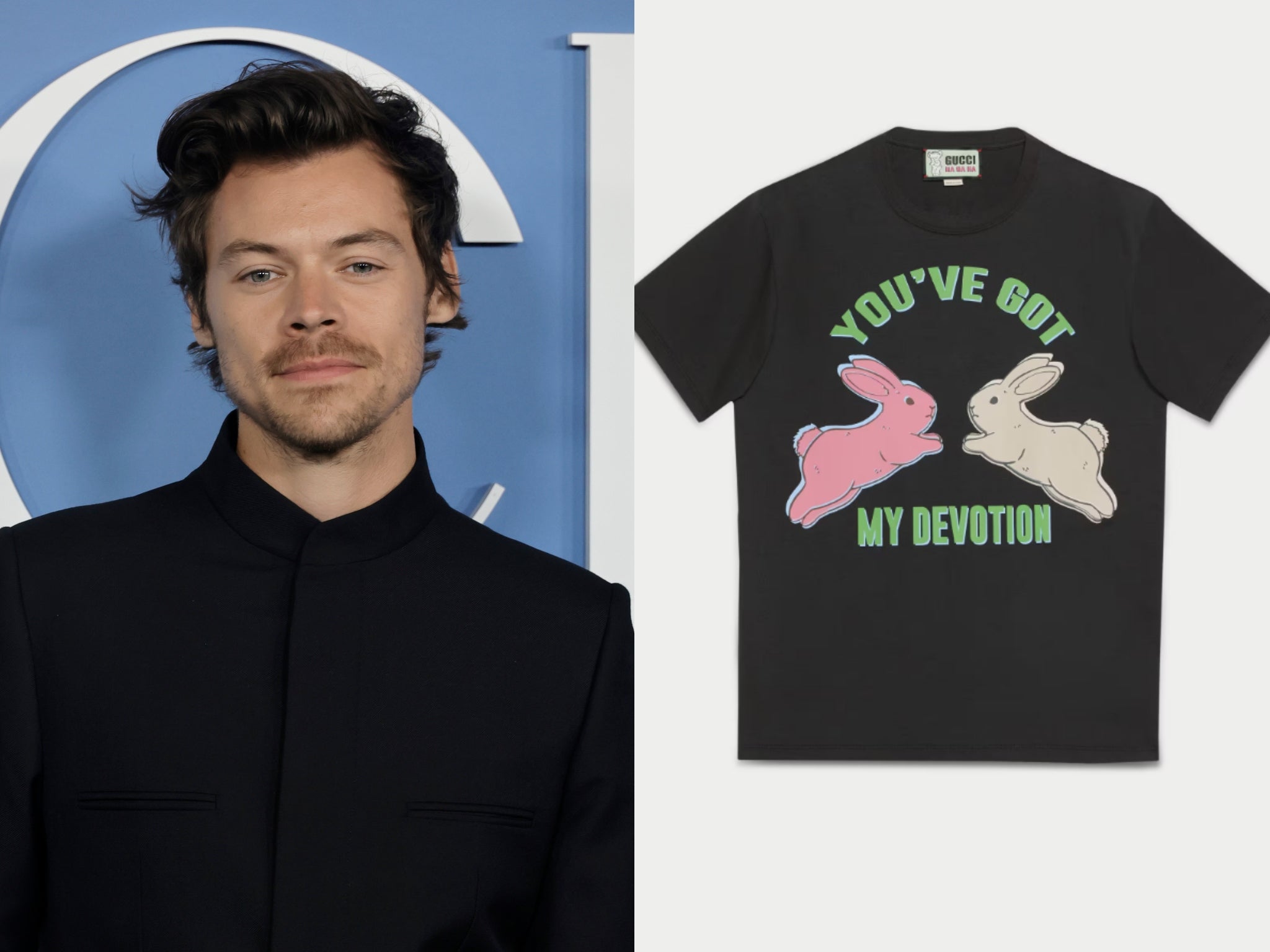 Fans balk at $750 T-shirts in Harry Styles' HA HA HA Gucci 