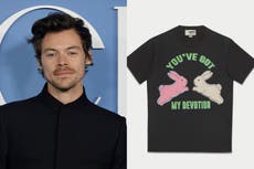 Fans balk at $750 T-shirts in Harry Styles’ HA HA HA Gucci collection