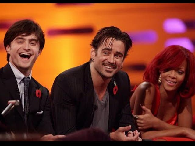 <p>Daniel Radcliffe, Colin Farrell, Rihanna</p>