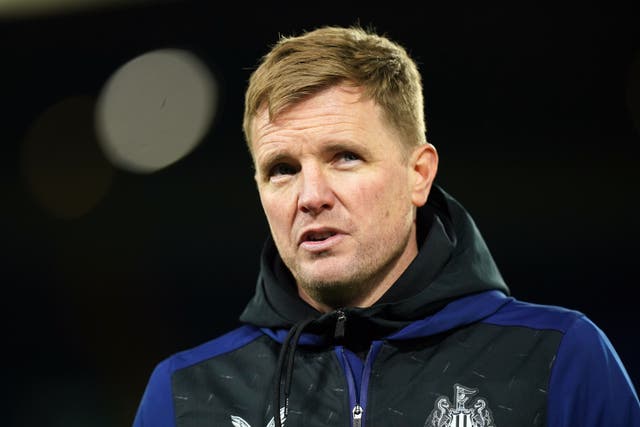 Eddie Howe says the Newcastle dressing room ‘wanted help’ when he took over as head coach (Mike Egerton/PA)