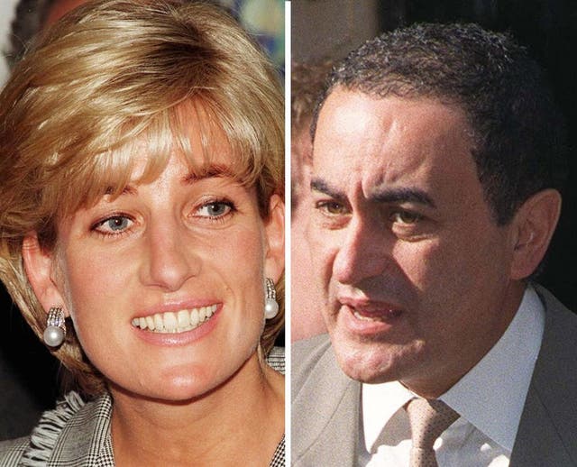 <p>Diana, Princess of Wales, and Dodi Fayed</p>