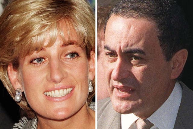 <p>Diana, Princess of Wales, and Dodi Fayed</p>