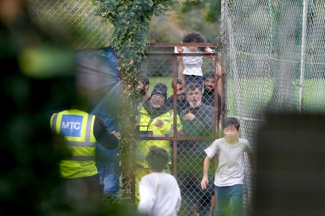 Migrants “deserve to be treated with compassion and respect”, Downing Street stressed, after a Home Office minister criticised the “cheek” of complaints from people arriving in the country “illegally” about conditions in processing centres (Gareth Fuller/PA)