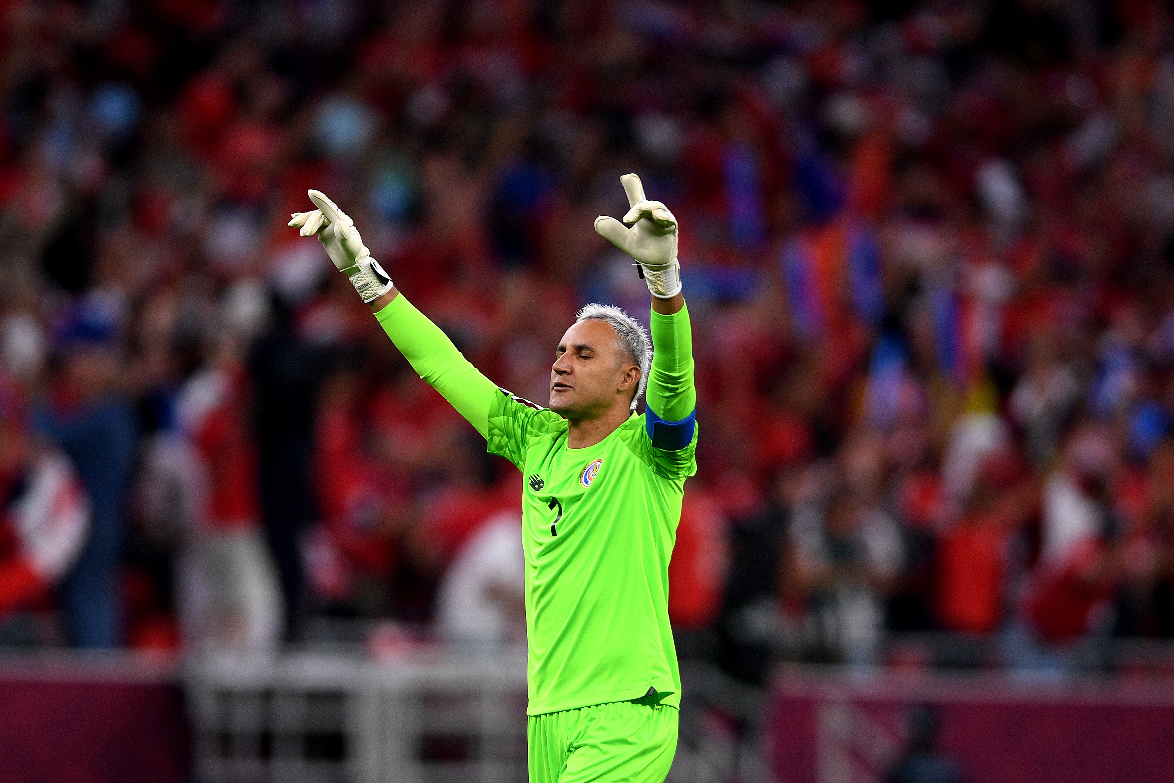 Costa Rica's goalkeeper Keylor Navas in action during the World