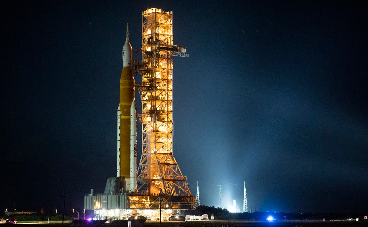 Nasa is assessing hurricane damage to its big Moon rocket | The Independent