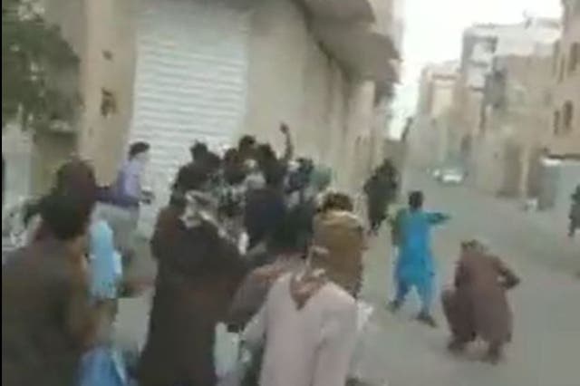 <p>Live bullets were fired by security forces to clear protesters in Zahedan, Iran on Friday according to video uploaded on social media</p>