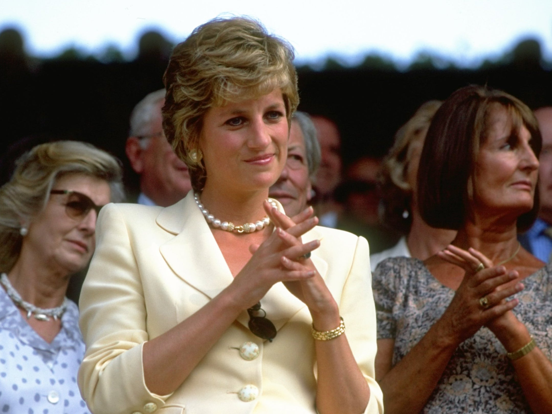 Diana, Princess of Wales, at Wimbledon in 1995