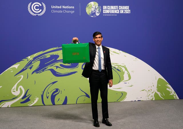 <p>Rishi Sunak (pictured at Cop26 in Glasgow last November) is attending the summit after originally planning not to </p>