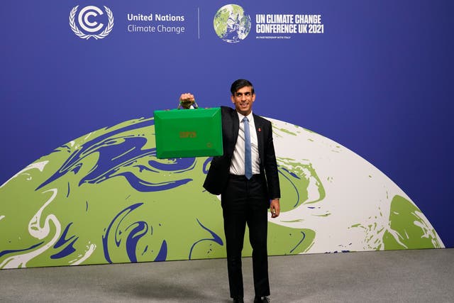 <p>Rishi Sunak (pictured at Cop26 in Glasgow last November) is attending the summit after originally planning not to </p>