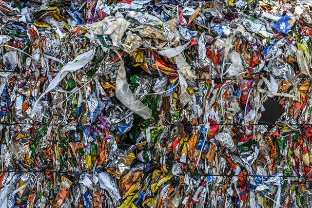 <p>Stacks of plastic waste collected near to the plastic recycling plants in Kartepe district of Kocaeli, Turkey</p>