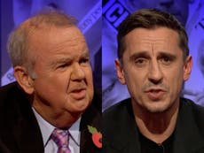 Ian Hislop praised for calling out ‘hypocrite’ guest host Gary Neville on Have I Got News For You 