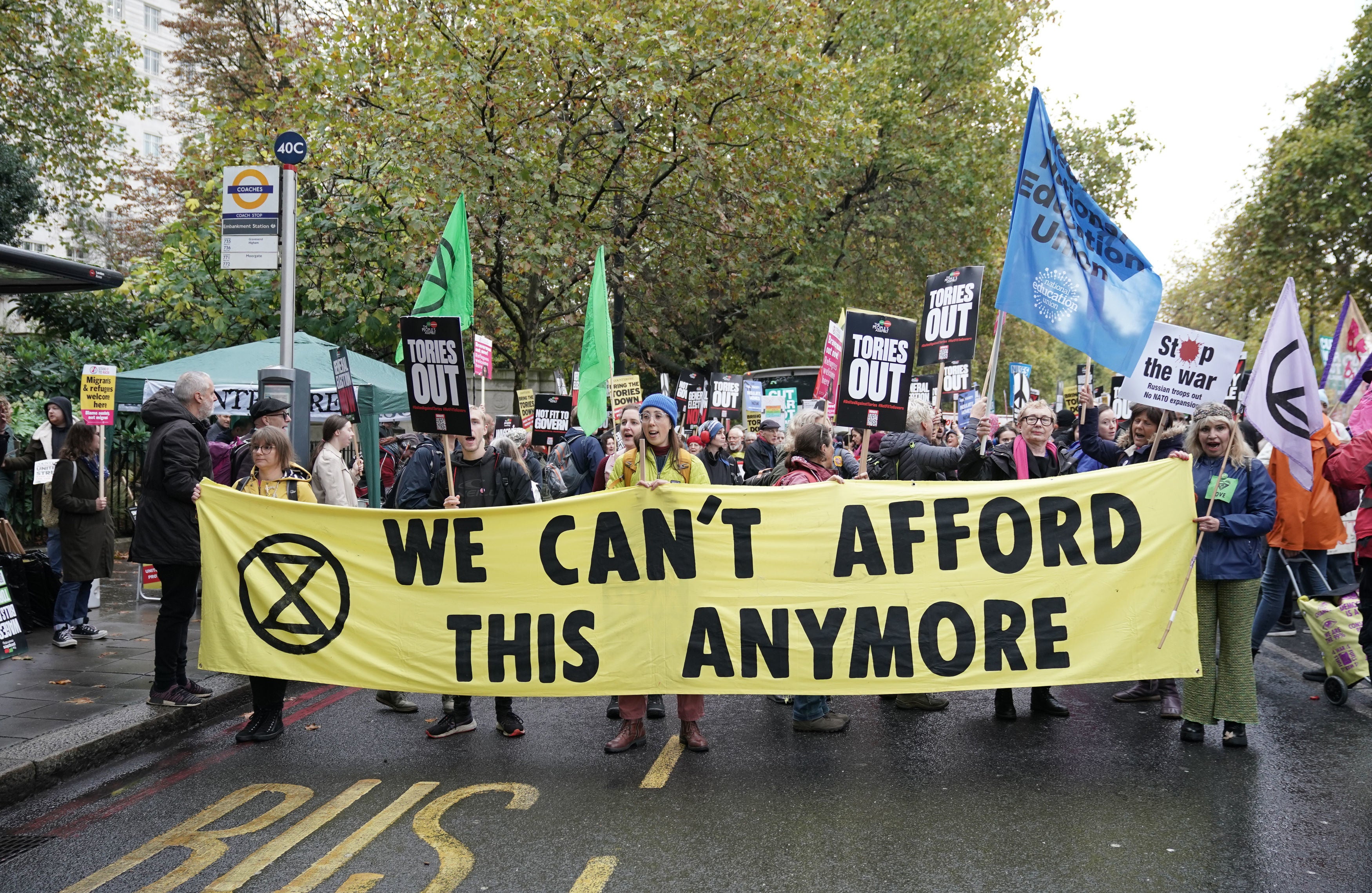 People's Assembly march for change in Britain.