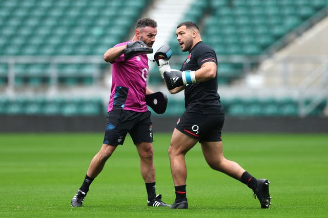 England’s Ellis Genge (right) will face some former team-mates Argentina this weekend (Steven Paston/PA)