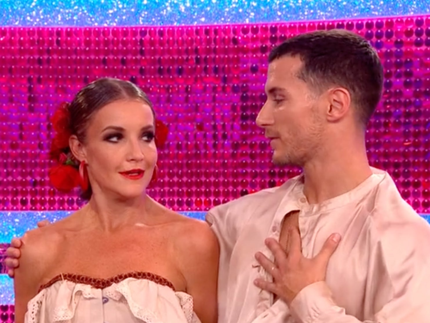 Helen Skelton looked uncomfortable with Gorka Marquez’s speech on ‘Strictly Come Dancing’