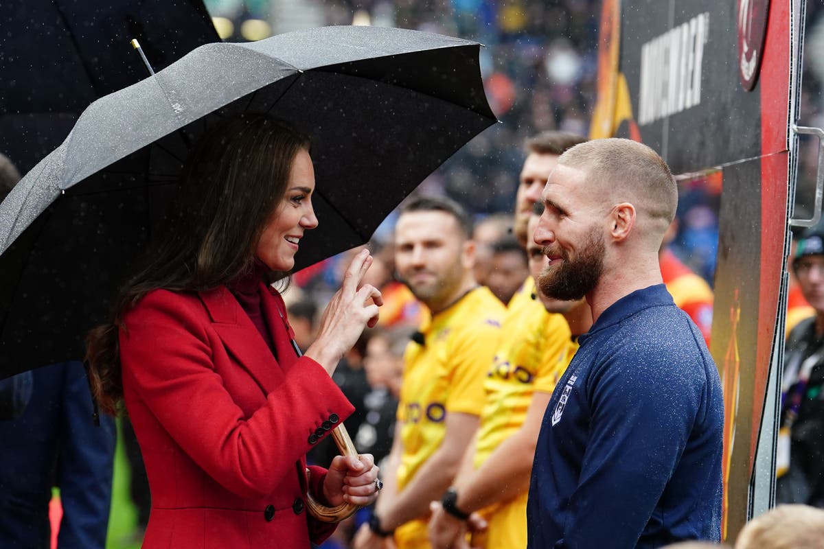 Princess of Wales cheered by fans at Rugby League World Cup quarter-final