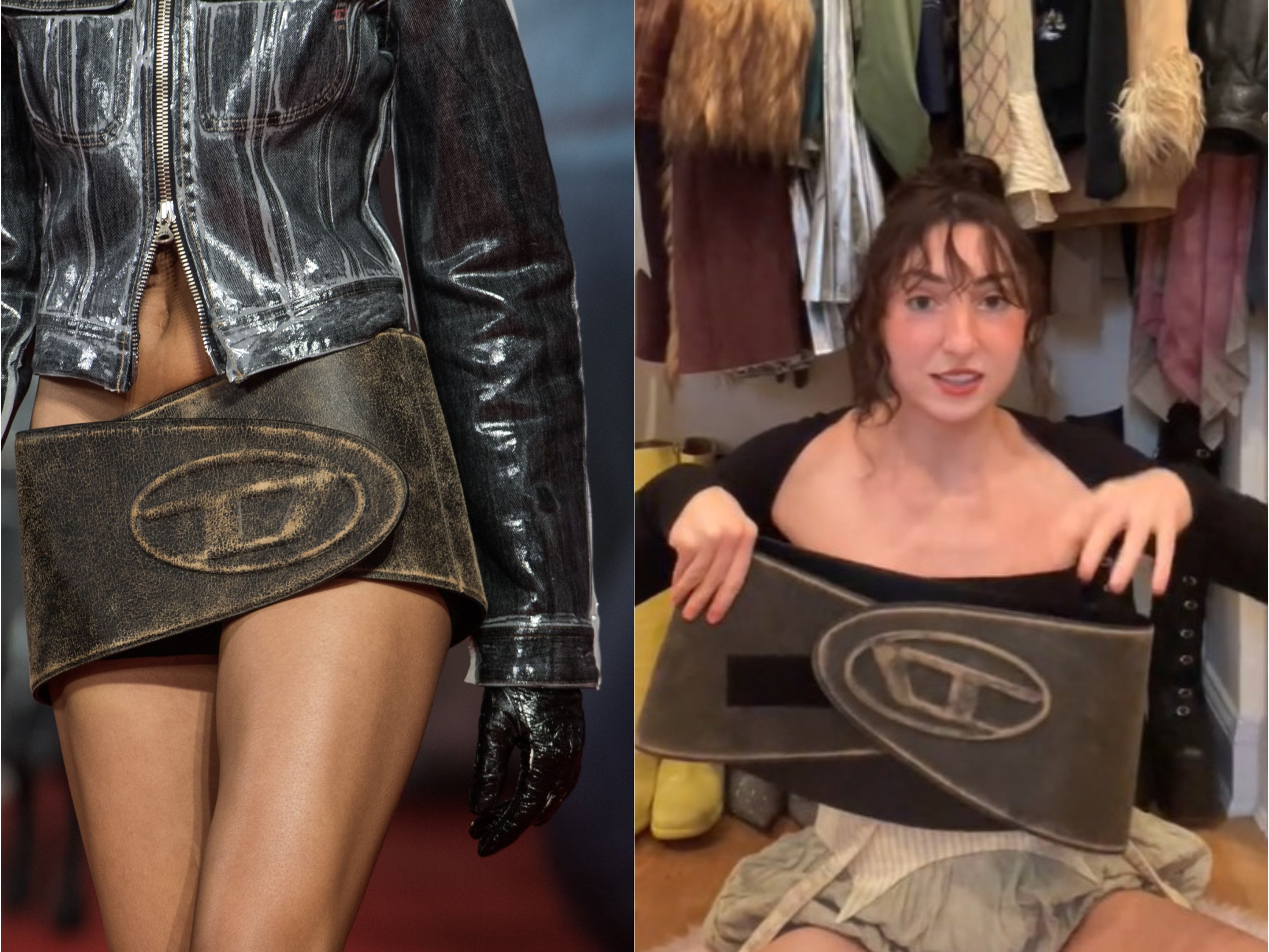 Fans confused by Diesel's £800 'belt/skirt' with Velcro closure