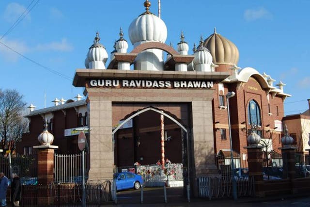 <p>Guru Ravidass Gurdwara in Birmingham was one of the places of worship visited </p>