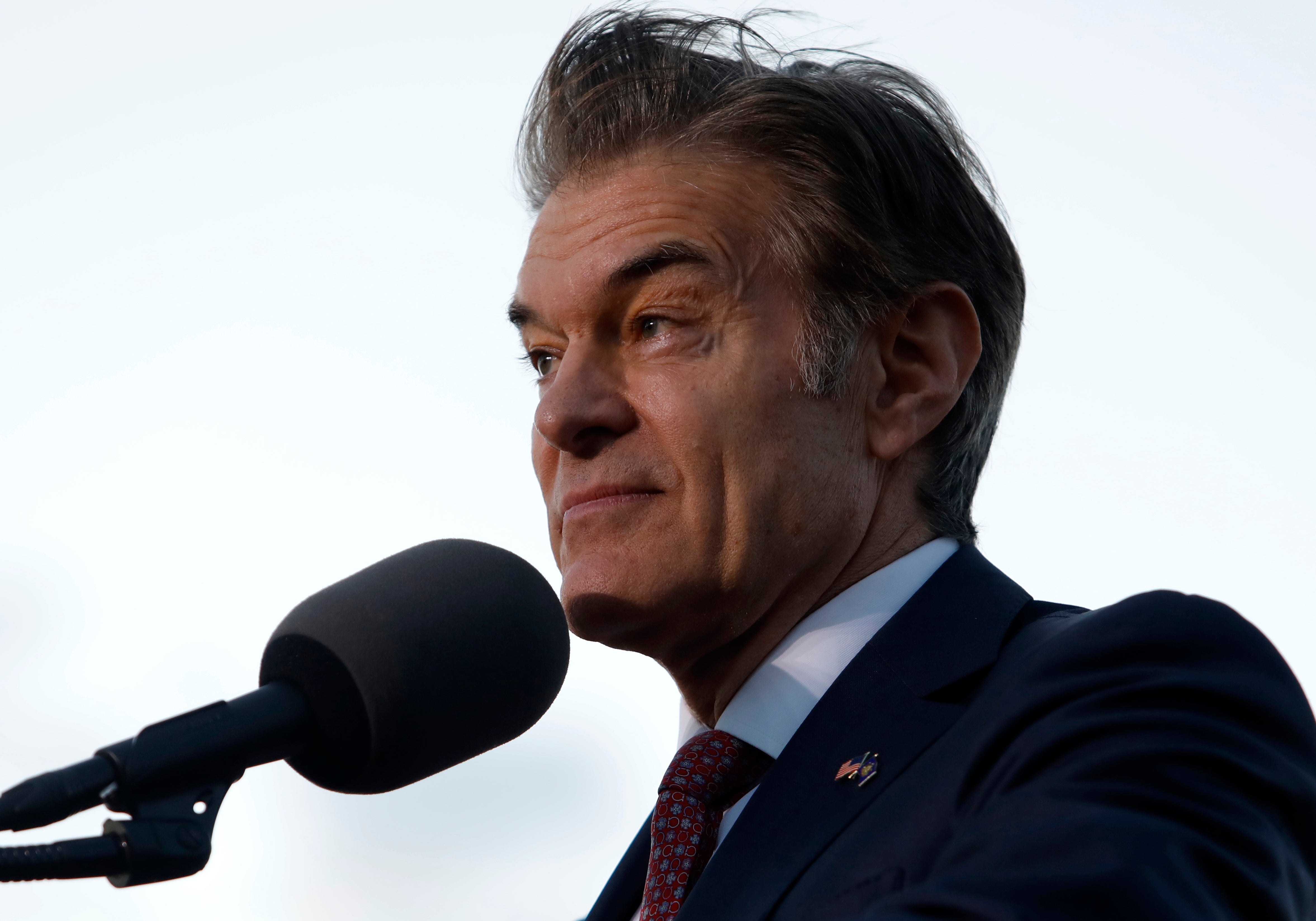 Republican candidate for U.S. Senate Dr. Mehmet Oz addresses an election rally in Latrobe, Pa. Saturday, Nov. 5, 2022, before former President Donald Trump speaks. Trump tapped the TV doctor to serve as CMS administrator