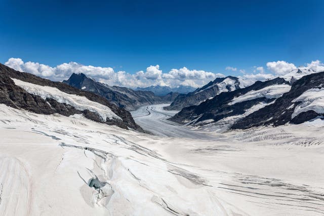 A glacier in Switzerland (Alamy/PA)