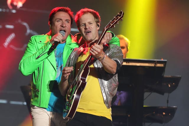 Simon Le Bon (left) and Andy Taylor of Duran Duran (Niall Carson/PA)