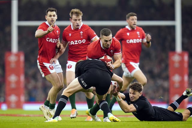 George North, centre, in action for Wales (David Davies/PA)