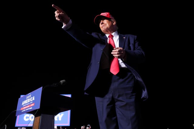 <p>Donald Trump at the rally in Latrobe, Pennsylvania </p>