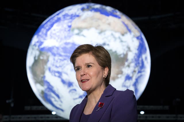 <p>First Minister Nicola Sturgeon is at Cop27 in Sharm El-Sheikh (Jane Barlow/PA)</p>