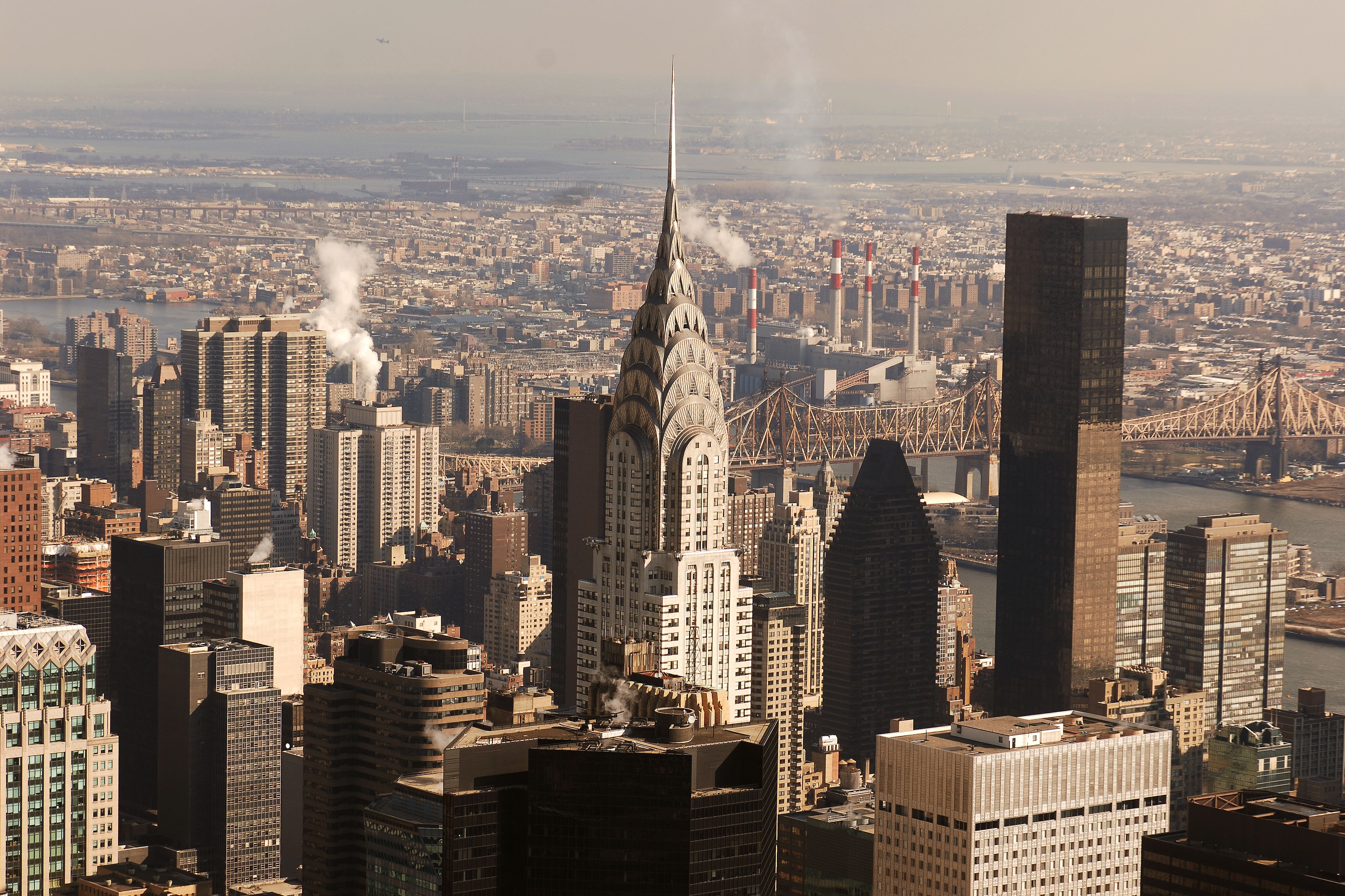The top of the art deco Chrysler building in New York (John Stillwell/PA)